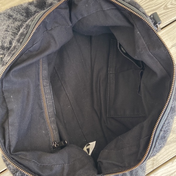 Rare! L.L. Bean Plaid Alpaca Wool Leather Handle Purse Satchel Handbag - Picture 5 of 13